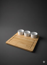 Premium Bamboo Cutting Board with Built - in Prep Sections - BookBuch