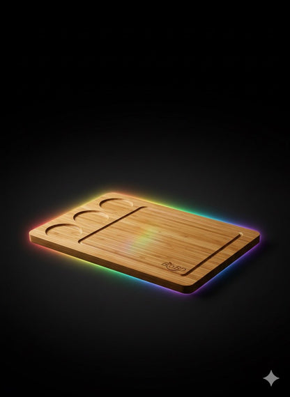 Premium Bamboo Cutting Board with Built - in Prep Sections - BookBuch
